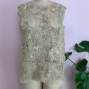 Brunello Cucinelli Beaded Crochet Top